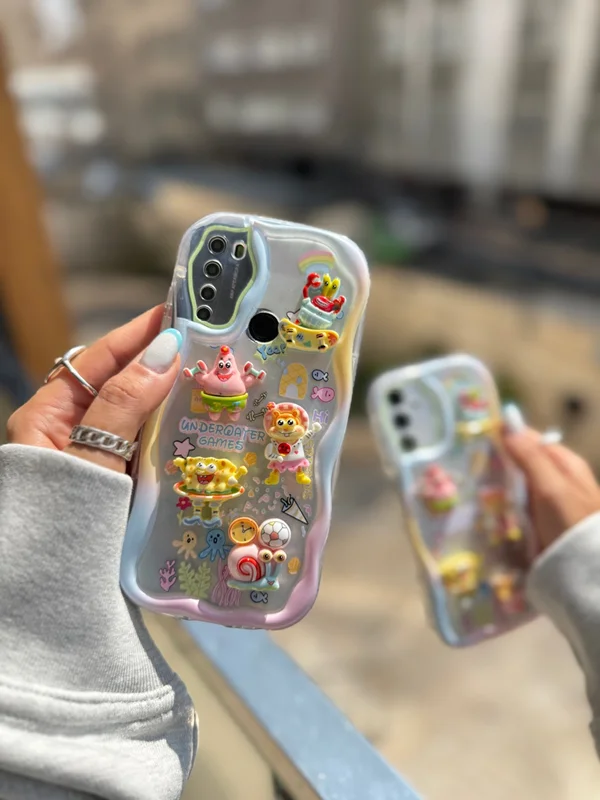 Samsung A31 case with embossed doll design