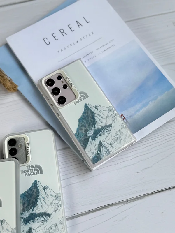 Samsung A20s phone case North Face White Mountain design