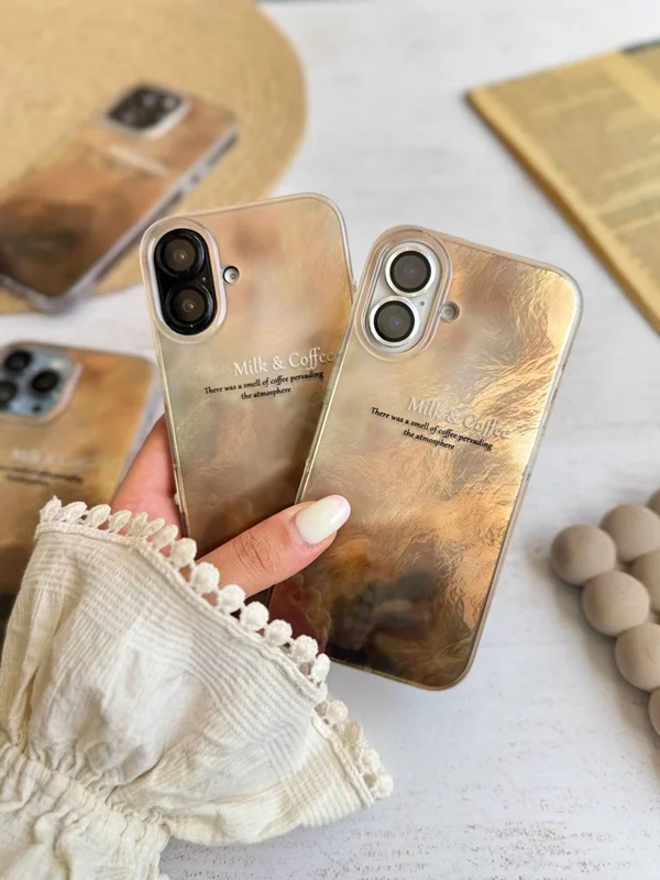 Milk and Coffee Pattern Phone Case iPhone 14 ProMax phone