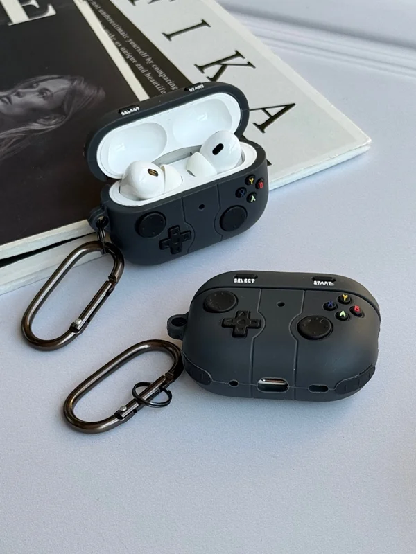 Silicone Gaming Airpod cover with game handle design