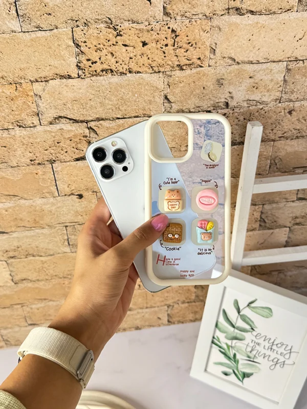 Transparent candy and biscuit iPhone 14 Pro Max case