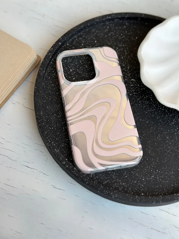 Pink wave design iPhone 13 Pro Max case