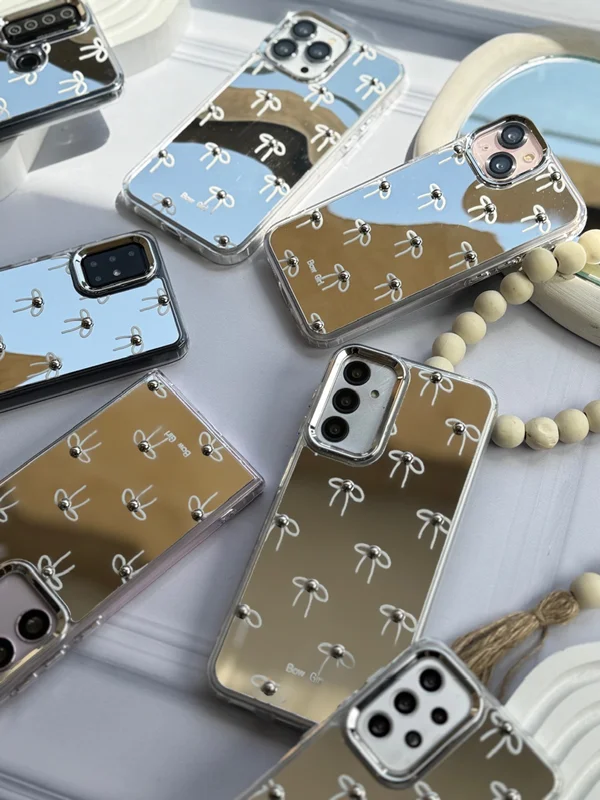 Mirror bow tie case for Samsung S21 FE