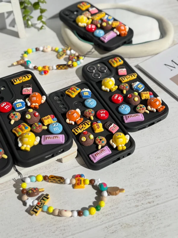 iPhone 16 Pro M&M case featuring a fancy doll
