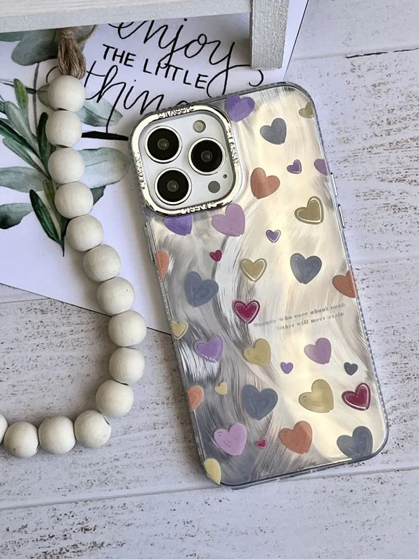 Colored pencil heart brush Xiaomi Redmi Note 12 4g case