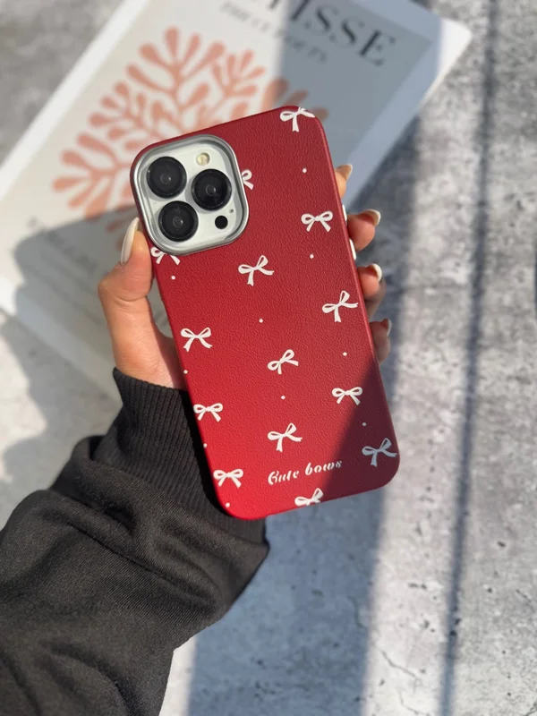 Red bow design iPhone case