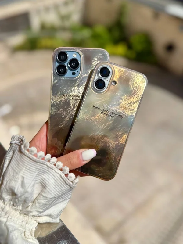 Milk and Coffee Pattern Phone Case iPhone 14 ProMax phone