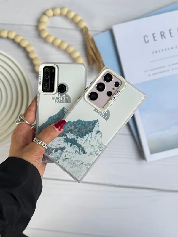 Samsung A20s phone case North Face White Mountain design