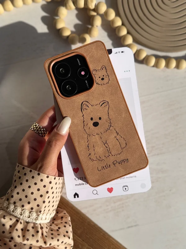 Little Puppy Design Soft Brown Phone Case Xiaomi Redmi Note 14 4G phone