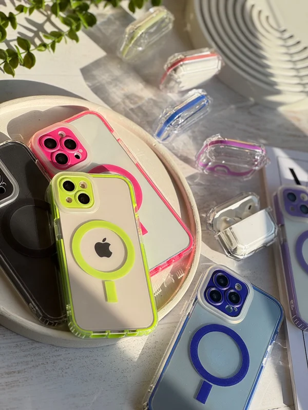 Colored iPhone 12 Pro case with mag safe