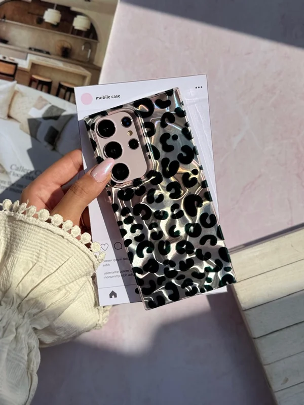 Shiny Leopard Print Phone Case Xiaomi Redmi 14C/Poco C75 phone