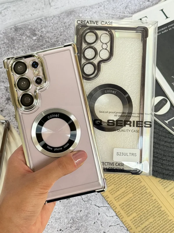 قاب شفاف مگ سیف دار ایربگ دار گوشی سامسونگ S23 اولترا