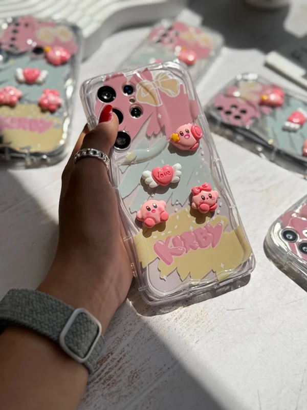 Samsung S24 Ultra frame with a fancy Kirby doll