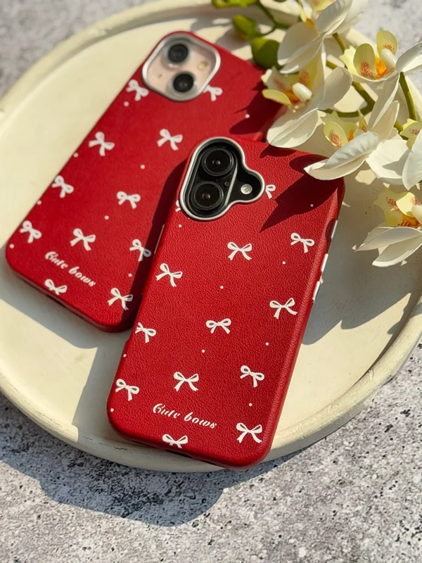 Red bow design iPhone case