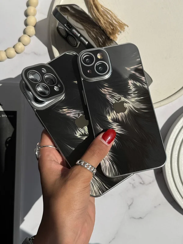 iPhone case with protective lens stand