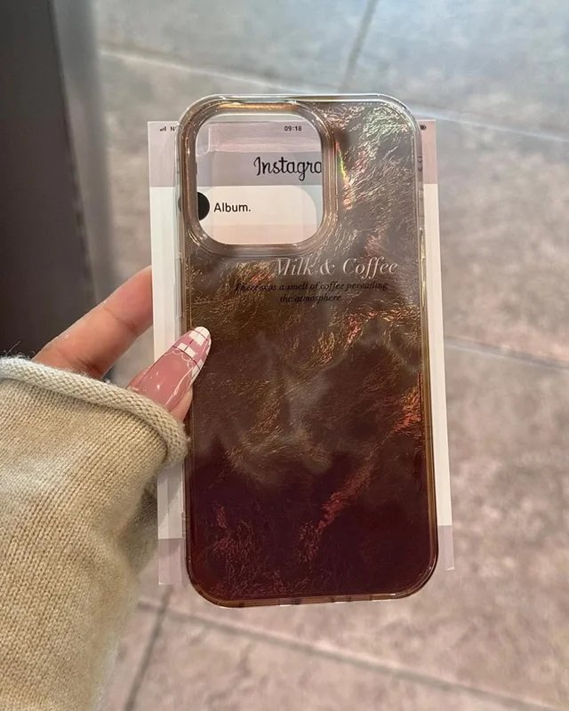 Milk and Coffee Pattern Phone Case iPhone 14 ProMax phone