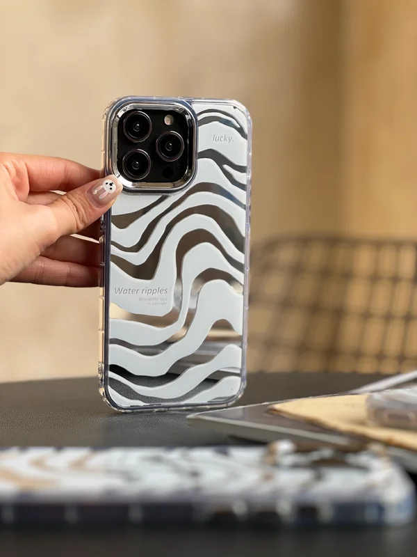 Samsung A15 blue wave mirror case