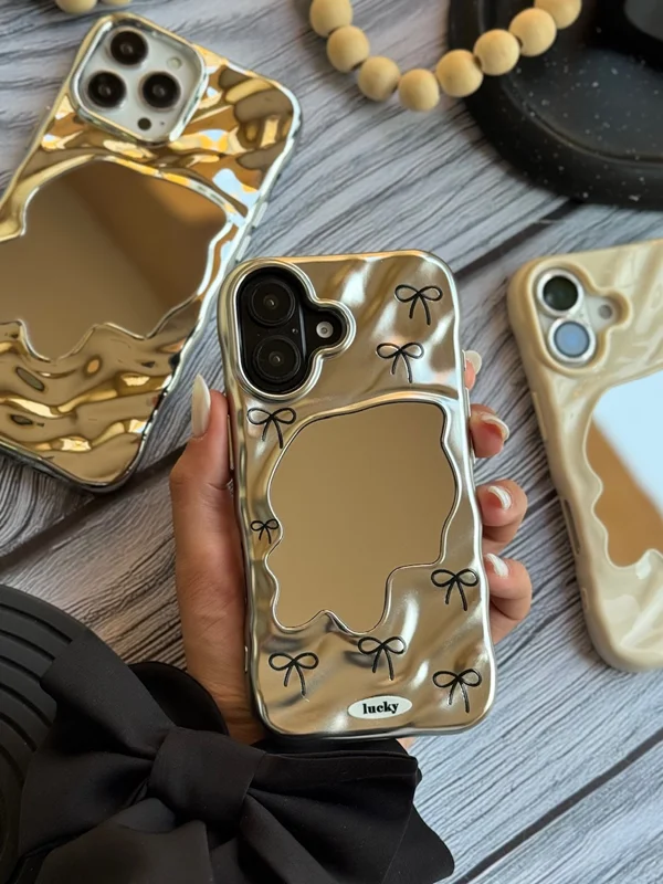 Wavy Mirror Design Phone Case – “Lucky” Edition iPhone 13/14 phone