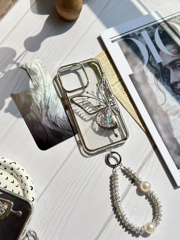 Aquarium brush butterfly iPhone 13 Pro case with pendant