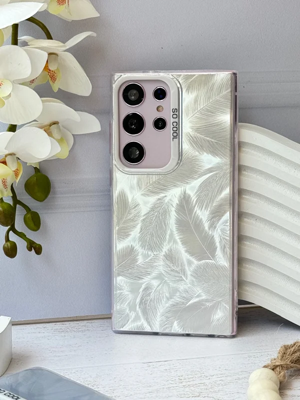 feather hologram case for Xiaomi Redmi Note 8 phone