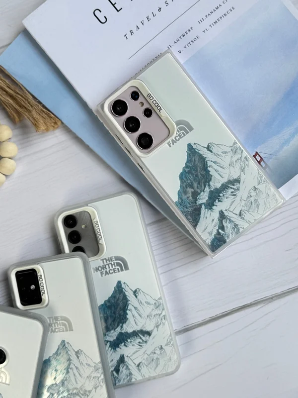 Samsung A20s phone case North Face White Mountain design