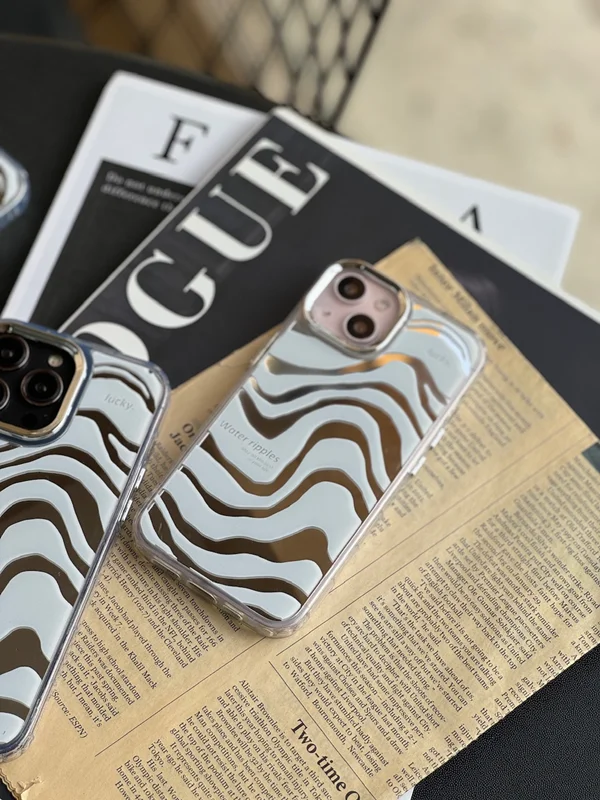 Samsung A15 blue wave mirror case