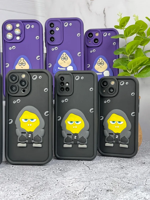 Samsung A55 solid frame with Patrick and SpongeBob design