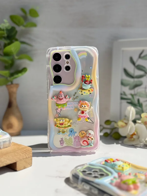 Samsung A31 case with embossed doll design