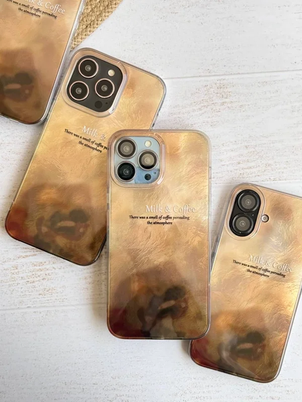 Milk and Coffee Pattern Phone Case iPhone 14 ProMax phone