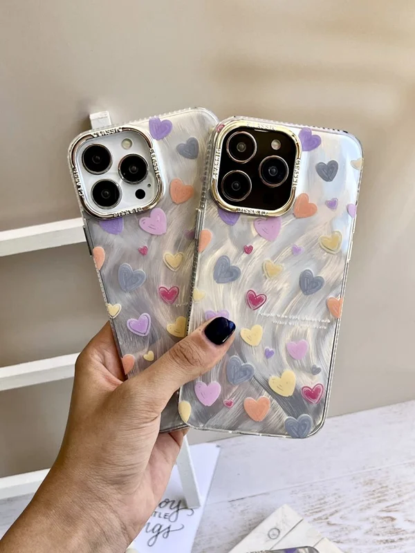 Colored pencil heart brush Xiaomi Redmi Note 12 4g case