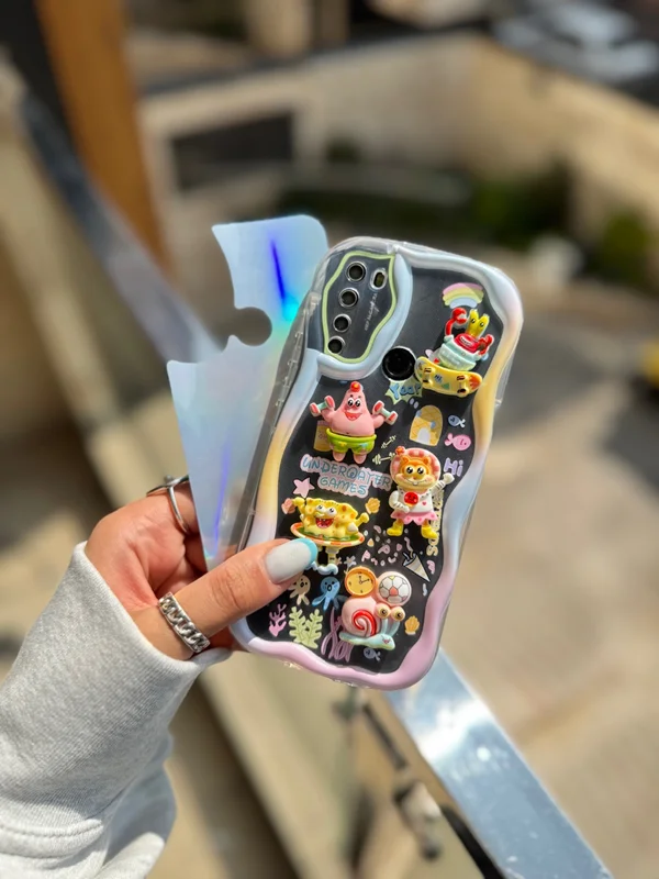Samsung A31 case with embossed doll design