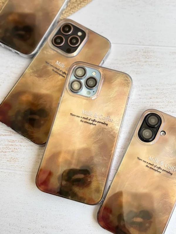 Milk and Coffee Pattern Phone Case iPhone 14 ProMax phone