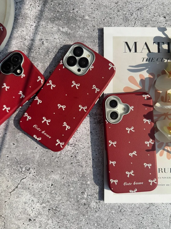 Red bow design iPhone case