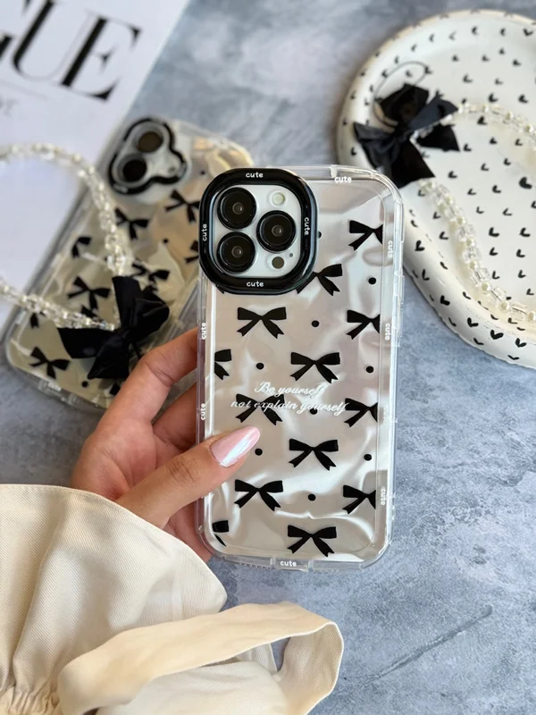 Bow Design Phone Case with Strap iPhone 13 phone