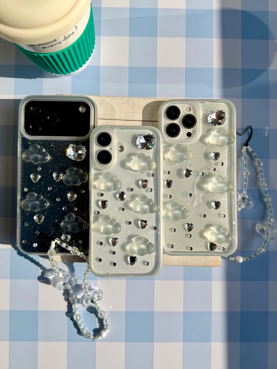 قاب ابر شاینی با آویز ابری (کدC2190)