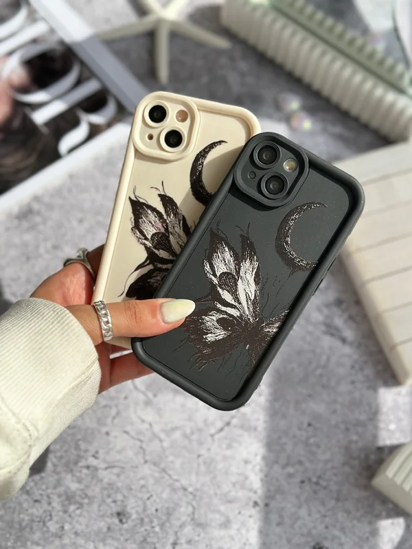 Solid butterfly and moon Samsung S20 Fe phone case