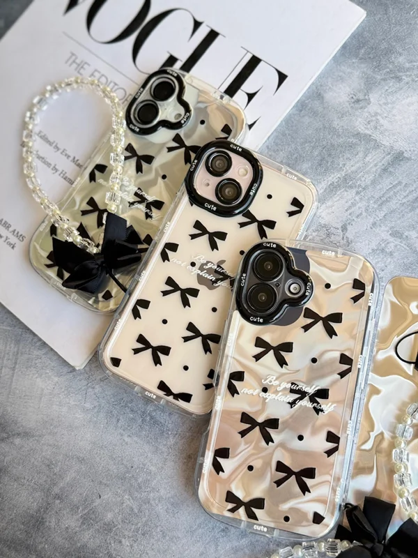 Bow Design Phone Case with Strap iPhone 13 phone