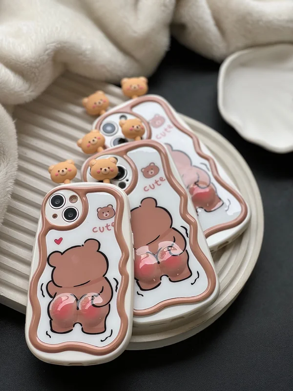 iPhone 12 case with embossed buttock design Bear