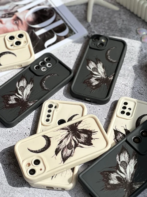 Solid butterfly and moon Samsung S20 Fe phone case