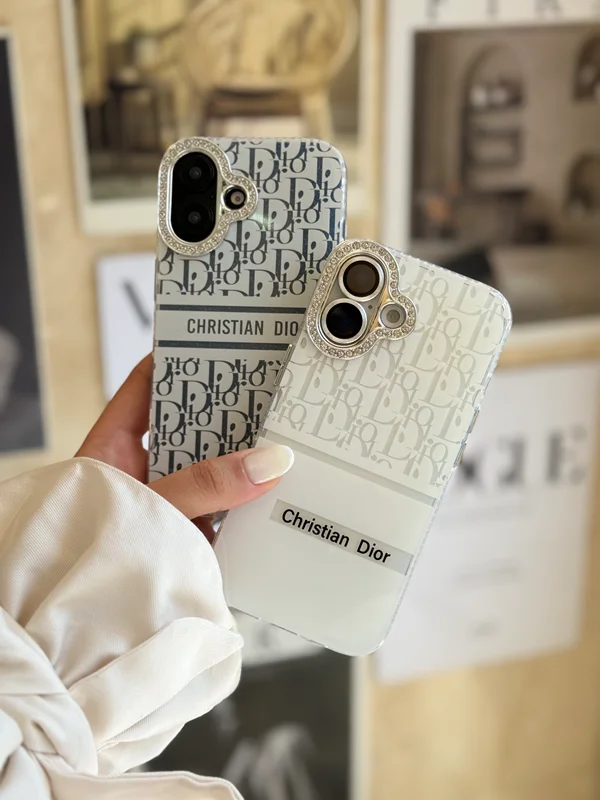 Christian Dior Semi‑Transparent Design Phone Case iPhone 13 ProMax phone