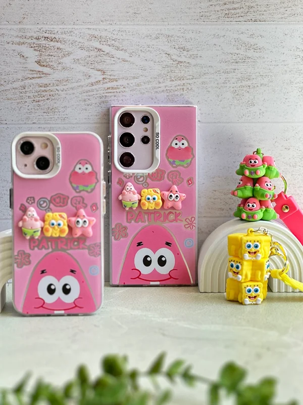 Patrick and Spongebob silicone keychain