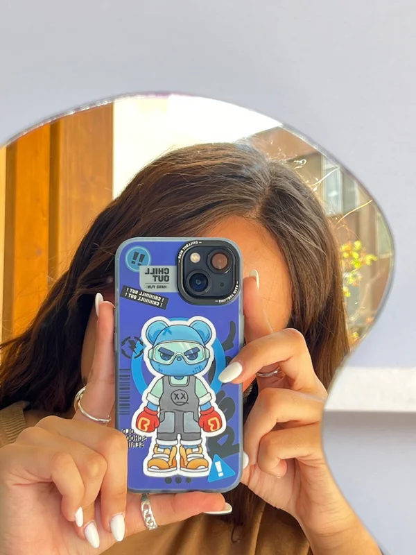 Original Chillout Bear iPhone 13 Pro Max case, holographic magsafe