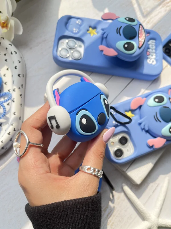 کاور ایرپاد سیلیکونی استیچ هدفون دار مناسب ایرپاد اپل