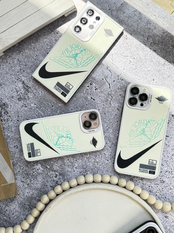 iPhone 7 Plus and iPhone 8 Plus case Nike Air Jordan white phosphorescent color