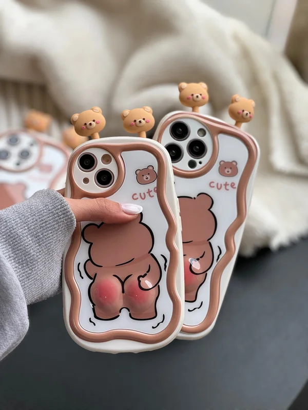 iPhone 12 case with embossed buttock design Bear