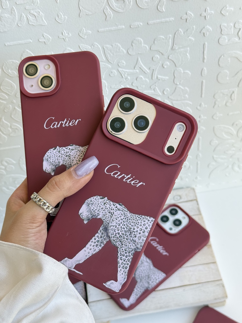 قاب Cartier طرح پلنگی گوشی آیفون 13 و آیفون 14