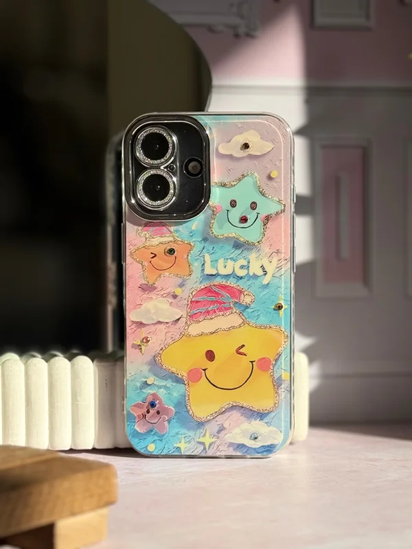 Cute Cartoon Star Design Phone Case iPhone 16 phone