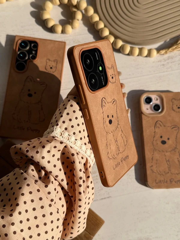 Little Puppy Design Soft Brown Phone Case Xiaomi Redmi Note 14 4G phone