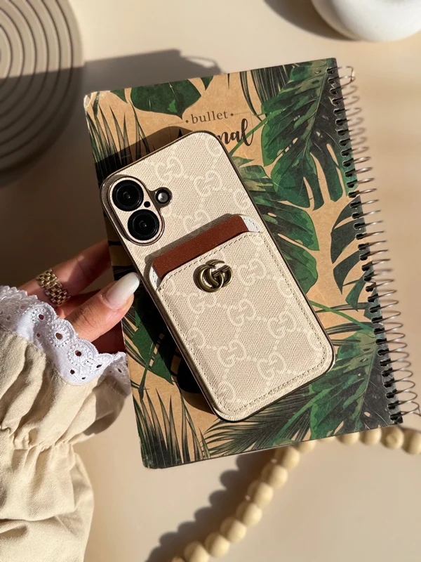 Luxury Gucci Design Leather Card Holder Phone Case iPhone 13 phone