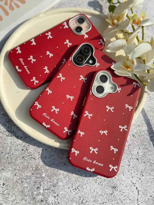 Red bow design iPhone case